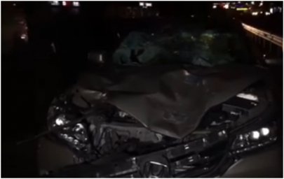 Под Киевом два человека погибли под колесами автомобиля  . Появилось видео