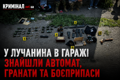 У лучанина в гаражі знайшли автомат, гранати та боєприпаси