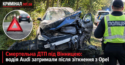 Смертельна ДТП під Вінницею: водія Audi затримали після зіткнення з Opel Смертельна ДТП під Вінницею: водія Audi затримали після зіткнення з Opel