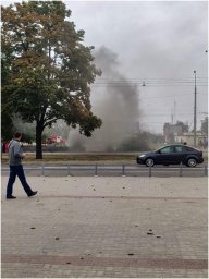 В Харькове на станции метро горел киоск. Было сильное задымление