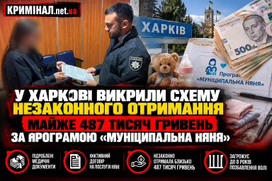 У Харкові викрили схему незаконного отримання майже 487 тисяч гривень за програмою &laquo;муніципальна няня&raquo;