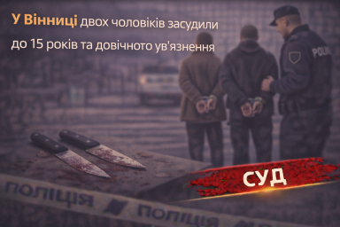 За вбивство у Вінниці двох чоловіків засудили до 15 років та довічного ув’язнення За вбивство у Вінниці двох чоловіків засудили до 15 років та довічного ув’язнення