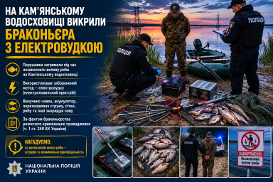 На Кам’янському водосховищі викрили браконьєра з електровудкою На Кам’янському водосховищі викрили браконьєра з електровудкою