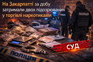 На Закарпатті за добу затримали двох підозрюваних у торгівлі наркотиками