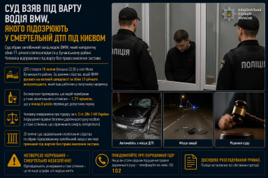 Суд взяв під варту водія BMW, якого підозрюють у смертельній ДТП під Києвом Суд взяв під варту водія BMW, якого підозрюють у смертельній ДТП під Києвом