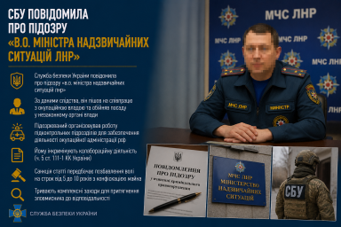 СБУ повідомила про підозру &laquo;в.о. міністра надзвичайних ситуацій лнр&raquo;