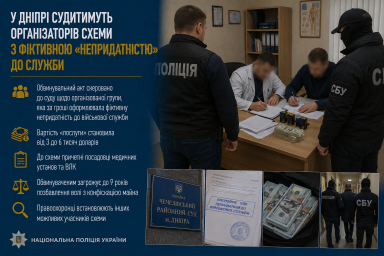 У Дніпрі судитимуть організаторів схеми з фіктивною &laquo;непридатністю&raquo; до служби