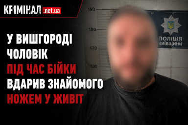 У Вишгороді чоловік під час бійки вдарив знайомого ножем у живіт