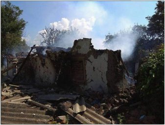 В Полтавской области взрывом газа разрушило дом
