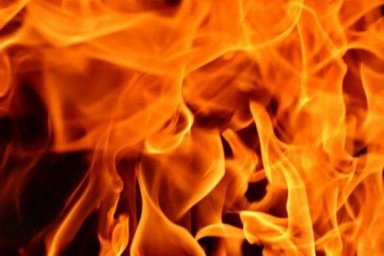 При пожаре во Львовской области пострадала женщина. Появилось видео