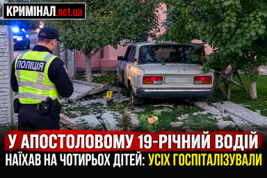 У Апостоловому 19-річний водій наїхав на чотирьох дітей: усіх госпіталізували У Апостоловому 19-річний водій наїхав на чотирьох дітей: усіх госпіталізували
