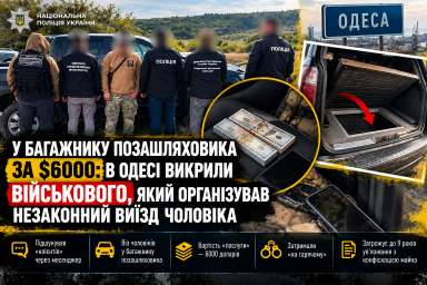 У багажнику позашляховика за $6000: в Одесі викрили військового, який організував незаконний виїзд чоловіка У багажнику позашляховика за $6000: в Одесі викрили військового, який організував незаконний виїзд чоловіка