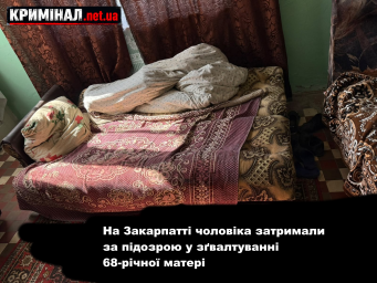 На Закарпатті чоловіка затримали за підозрою у зґвалтуванні 68-річної матері