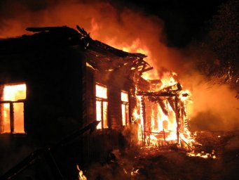 Пожар в жилом доме в Днепре