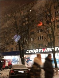 В Киеве на бульваре Леси Украинки горел дом. Появилось видео