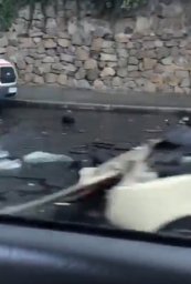 Появилось видео утреннего ДТП в Киеве. Джип и Таврию разбросало по дороге