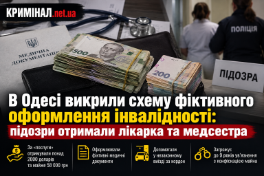 В Одесі викрили схему фіктивного оформлення інвалідності: підозри отримали лікарка та медсестра