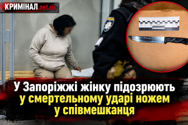 У Запоріжжі жінку підозрюють у смертельному ударі ножем у співмешканця