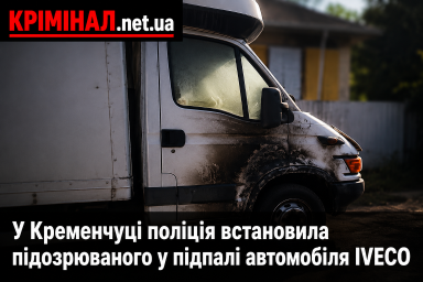 У Кременчуці поліція встановила підозрюваного у підпалі автомобіля IVECO