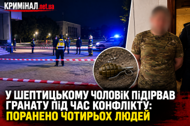 У Шептицькому чоловік підірвав гранату під час конфлікту: поранено чотирьох людей