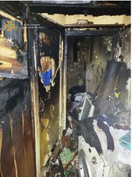 В Харькове при пожаре пострадала пожилая женщина