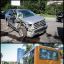 В Киеве автомобиль Toyota врезалась в стоящую маршрутку. Фото
