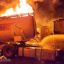 В Одесской области горели четыре грузовых автомобиля