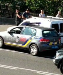 Появилось видео ДТП в Киеве с участием авто полиции