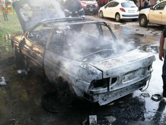 Во Львове на ходу загорелся автомобиль