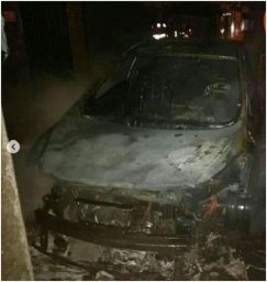 В Киеве ночью сгорел автомобиль Hyundai