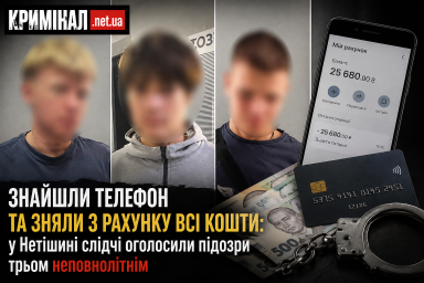Знайшли телефон без пароля &mdash; спустошили банківський рахунок: у Нетішині підозрюють трьох підлітків