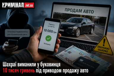 Шахраї виманили у буковинця 10 тисяч гривень під приводом продажу авто Шахраї виманили у буковинця 10 тисяч гривень під приводом продажу авто