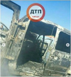 В Одессе сгорел микроавтобус