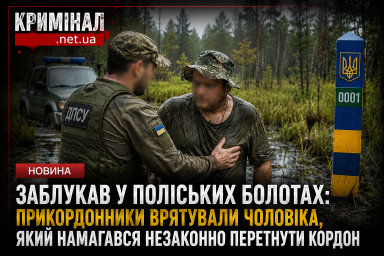 Заблукав у поліських болотах: прикордонники врятували чоловіка, який намагався незаконно перетнути кордон