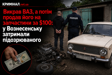 Викрав ВАЗ, а потім продав його на запчастини за $100: у Вознесенську затримали підозрюваного Викрав ВАЗ, а потім продав його на запчастини за $100: у Вознесенську затримали підозрюваного