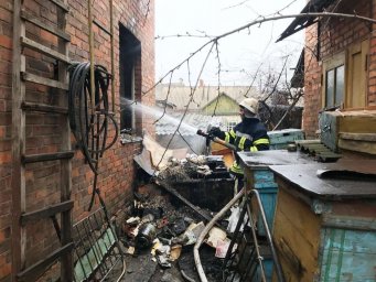 При пожаре в Дружковке погиб пожилой мужчина