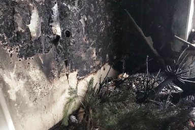 При пожаре в Харькове едва не погибла семья