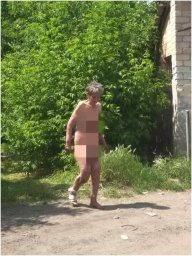 В Пологах в парке прогуливалась голая женщина