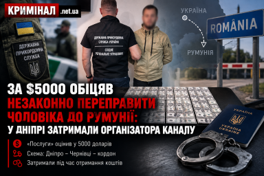 За $5000 обіцяв незаконно переправити чоловіка до Румунії: у Дніпрі затримали організатора каналу За $5000 обіцяв незаконно переправити чоловіка до Румунії: у Дніпрі затримали організатора каналу