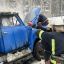 В Харькове во время движения загорелся грузовой автомобиль