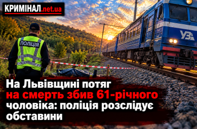 На Львівщині потяг на смерть збив 61-річного чоловіка: поліція розслідує обставини На Львівщині потяг на смерть збив 61-річного чоловіка: поліція розслідує обставини