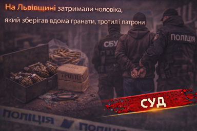 На Львівщині затримали чоловіка, який зберігав вдома гранати, тротил і патрони