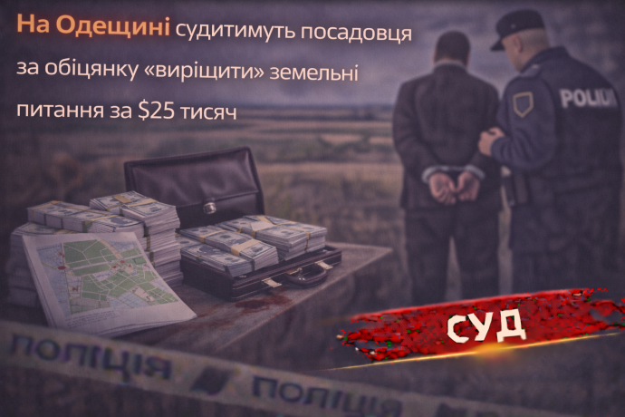 На Одещині судитимуть посадовця за обіцянку &laquo;вирішити&raquo; земельні питання за $25 тисяч