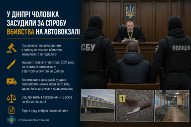 У Дніпрі чоловіка засудили за спробу вбивства на автовокзалі У Дніпрі чоловіка засудили за спробу вбивства на автовокзалі