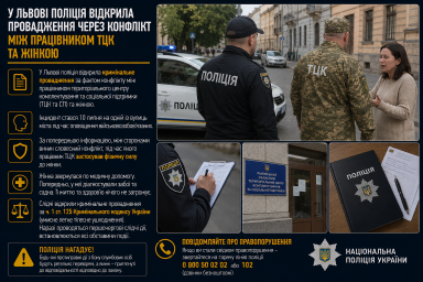 У Львові поліція відкрила провадження через конфлікт між працівником ТЦК та жінкою У Львові поліція відкрила провадження через конфлікт між працівником ТЦК та жінкою