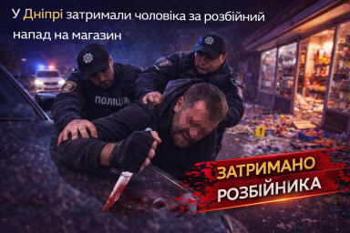 У Дніпрі затримали чоловіка за розбійний напад на магазин