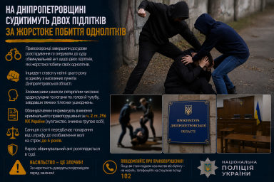 На Дніпропетровщині судитимуть двох підлітків за жорстоке побиття однолітків