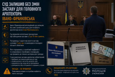 Суд залишив без змін заставу для головного архітектора Івано-Франківська