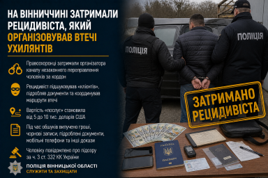 На Вінниччині затримали рецидивіста, який організовував втечі ухилянтів