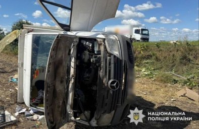 У Новооржицькій громаді перекинувся мікроавтобус — водійка в лікарні